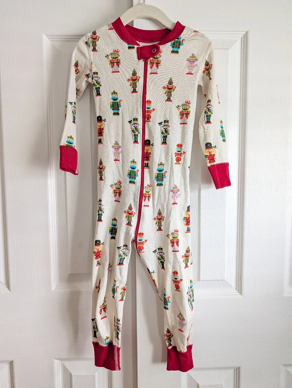EUC 3T/90cm Hanna Andersson Sesame Street Pajamas Hannajams Nutcracker Christmas